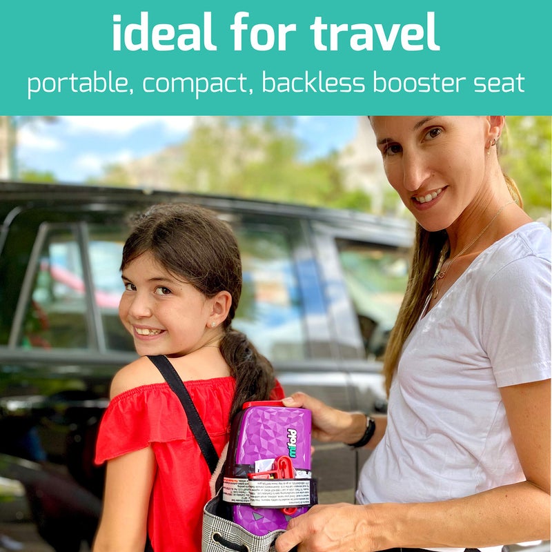 mifold New Mifold Comfort Grab-and-go Car Backless Booster Seat-Compact and Portable for Every Day, Carpooling, Travel, Royal Purple - Image 4